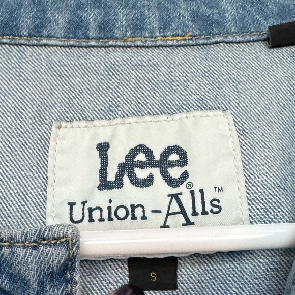 Lee Vintage Modern Denim Jean Union Alls Coveralls Jumpsuit Heart Patch small - Picture 7 of 15